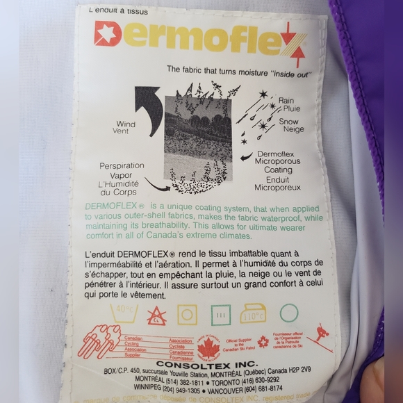 Dermoflex Louis Garneau Cycling Jacket 100% Nylon Waterproof Insulated W-Large - Picture 16 of 16